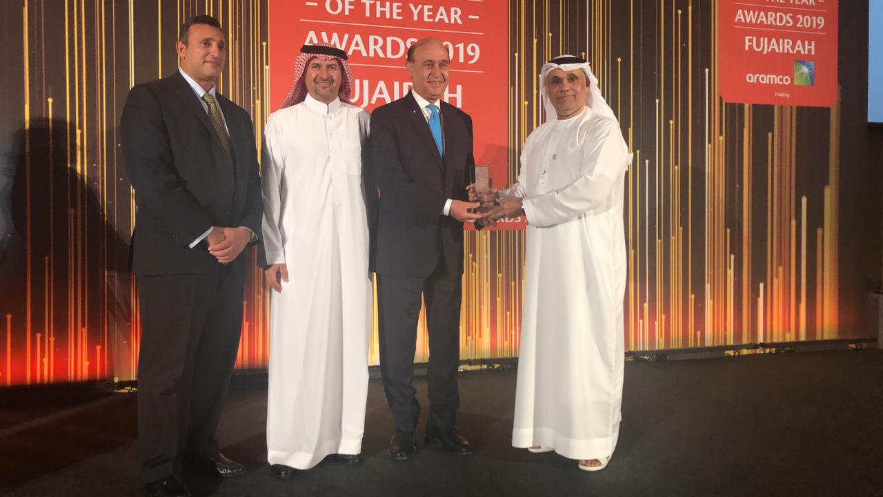 تم تكريم الفريق مهاب مميش اليوم خلال حفل جوائز الفجيرة ٢٠١٩ لأفضل الرؤساء التنفيذيين في طريق الحرير الجديد