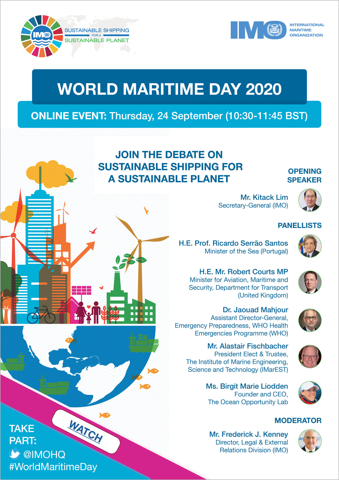 Watch the online celebration of  the World Maritime Day Thursday 24 September !!